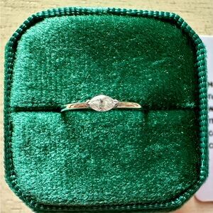 Marquise Diamond Ring 10k White Gold